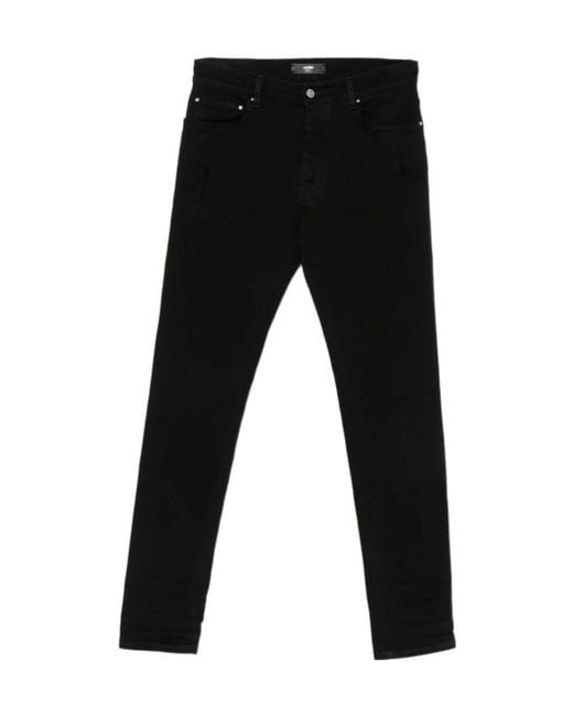 Amiri Black Stacked-Hem Slim Fit Jeans for men