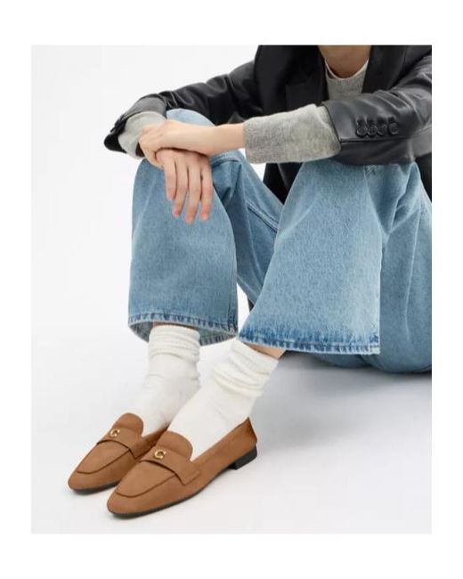 COACH Brown Penny-Strap Loafers