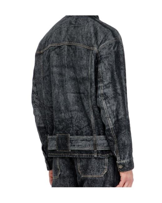 DIESEL Gray D-Valero-S Denim Jacket for men