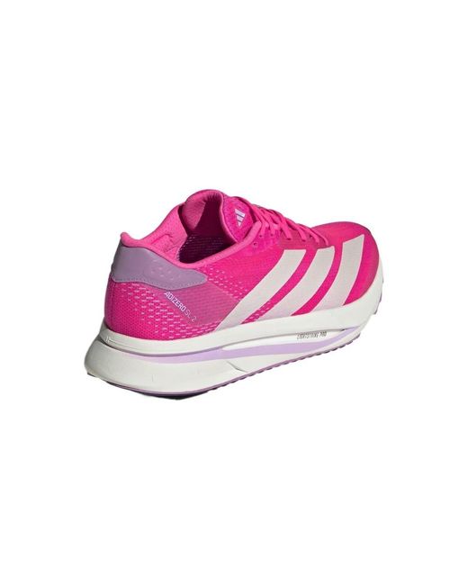 Adidas Pink Adizero Sl2 Lace-Up Sneakers