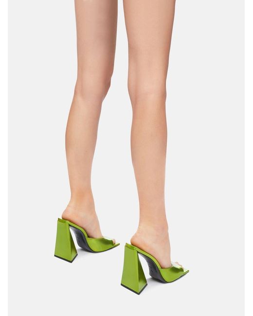 The Attico Green The Devon Heeled Mules