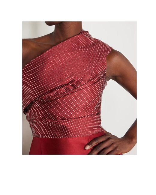 Solace London Red One-Shoulder Dress
