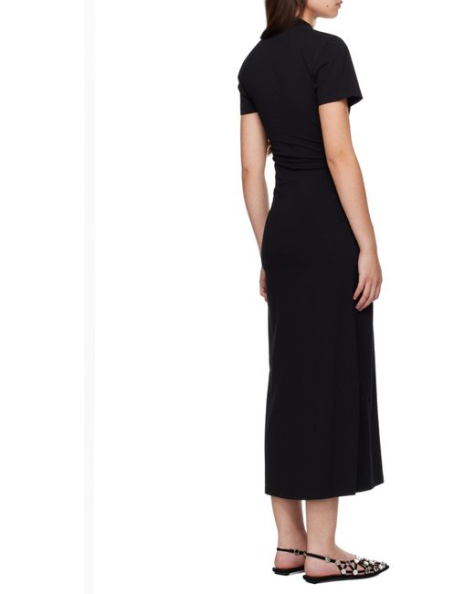 Rabanne Black Jersey Long Piercing Dress