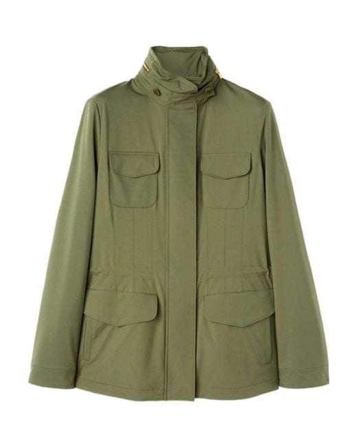 Loro Piana Green Long-Sleeved Double-Opening Casual Jacket