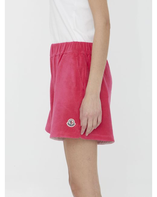 Moncler Pink Terrycloth Shorts