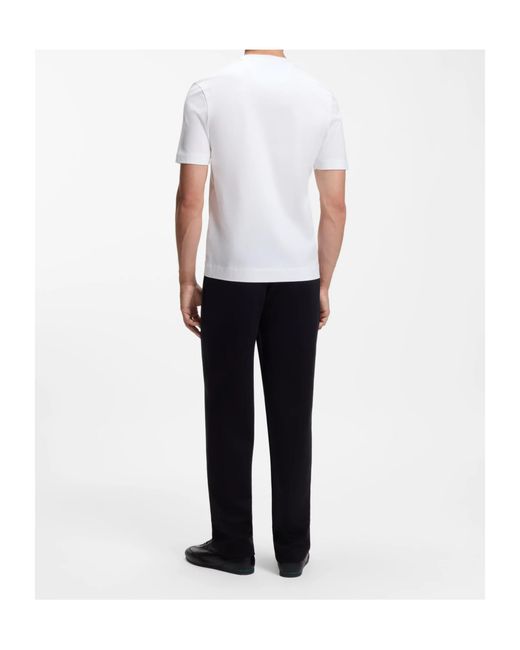 Boss White Boss X Aston Martin Cotton T-Shirt With Car Graphic for men