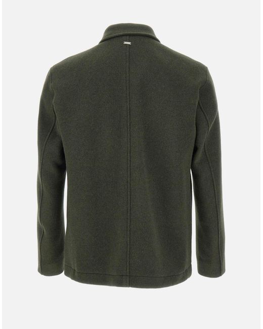 Herno Green Buttoned Field Jacket for men