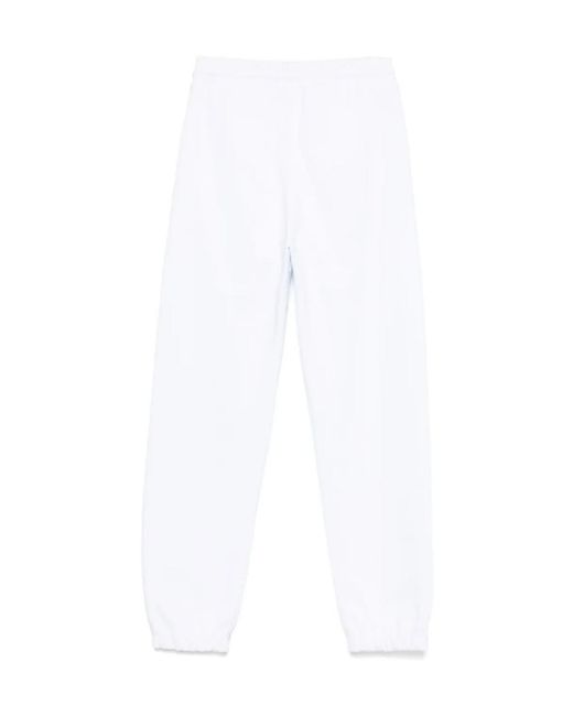 MSGM White Cotton Track Pants