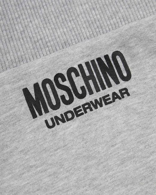 Moschino Gray Printed Sweatpants for men