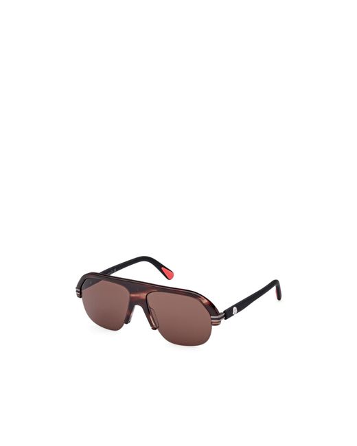 Moncler Brown Pilot-Frame Sunglasses for men