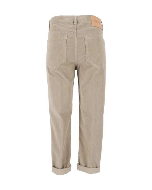Dondup Natural Logo-Patch Cropped Trousers