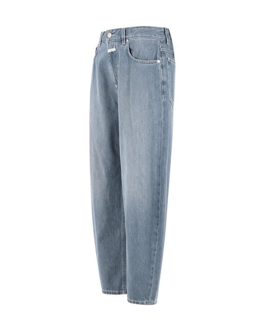 Closed Blue Jazzie Cropped Barrel Jeans