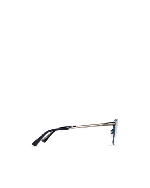 Dita Eyewear White Rectangular Flat Mirror for men