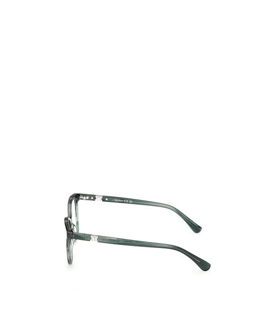 Max Mara White Full-Rimmed Plano Lenses