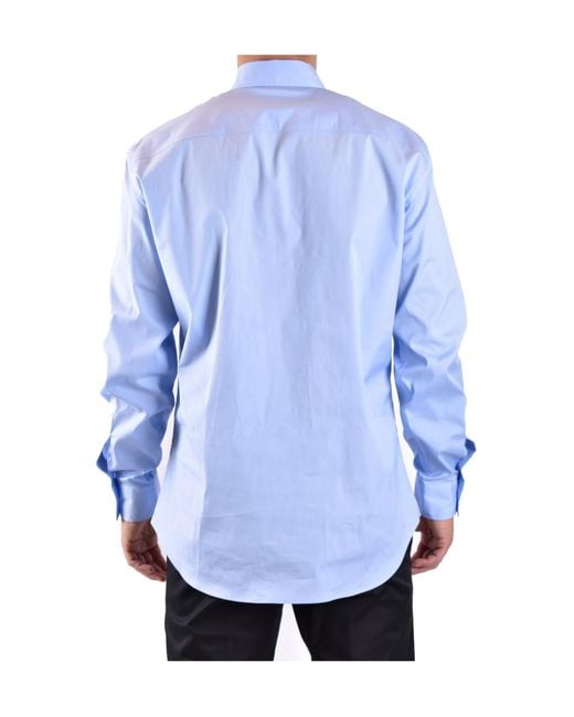 DSquared² Blue Logo Printed Long Sleeved Shirt for men