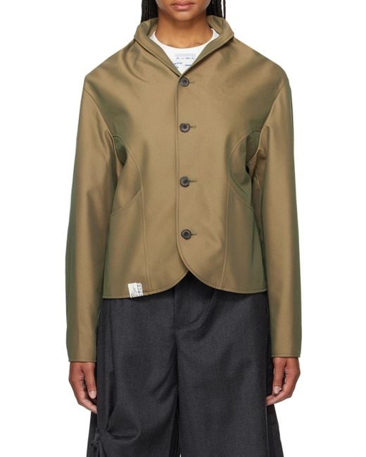 Adererror Green Button Long Sleeve Casual Jacket for men