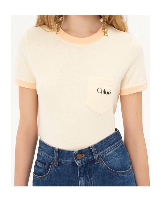 Chloé White Short-Sleeved T-Shirt