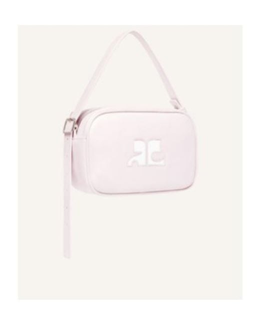 Courreges White Reedition Leather Shoulder Bag for men