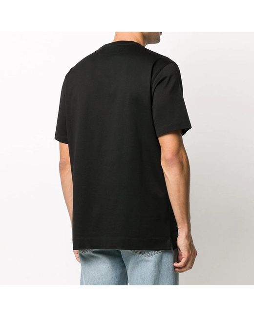 Zegna Black Logo Short-Sleeved T-Shirt for men