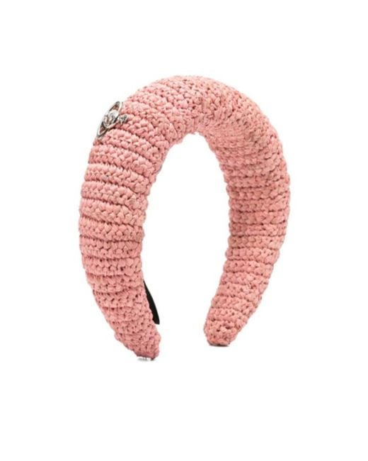 Vivienne Westwood Pink Raffia Headband