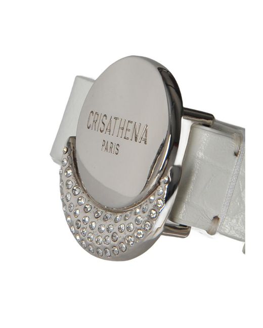 Crisathena Gray Buckle Belt