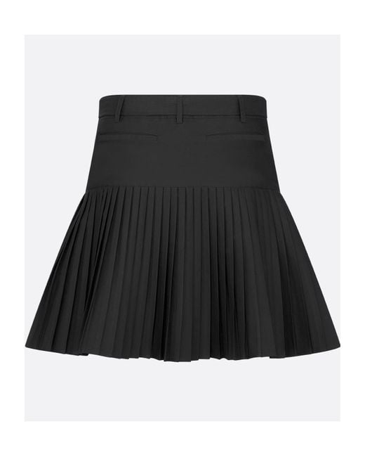 Dior Black Pleated Miniskirt