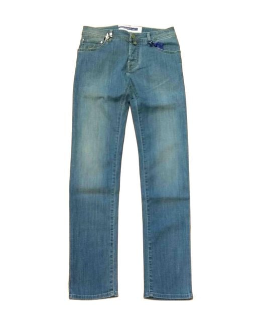 Jacob Cohen Blue Belt Loops Jeans for men