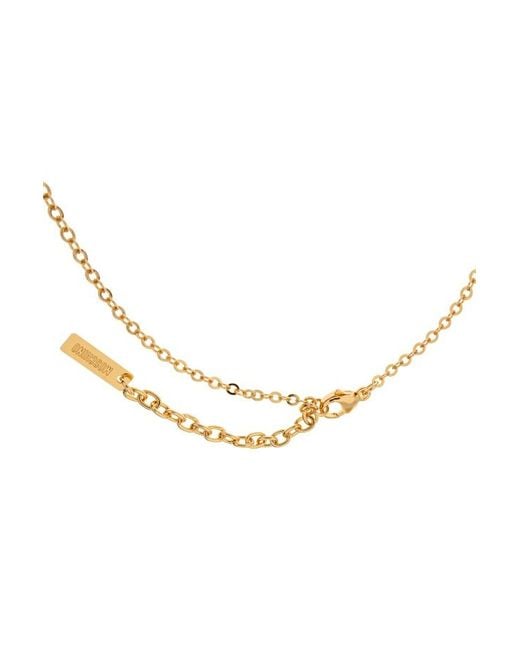 Moschino Metallic Logo Necklace
