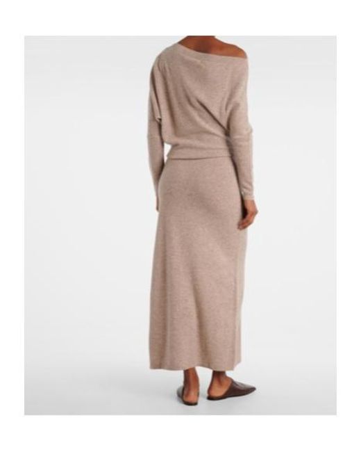 Altuzarra Natural Kasos Draped Cashmere Maxi Dress