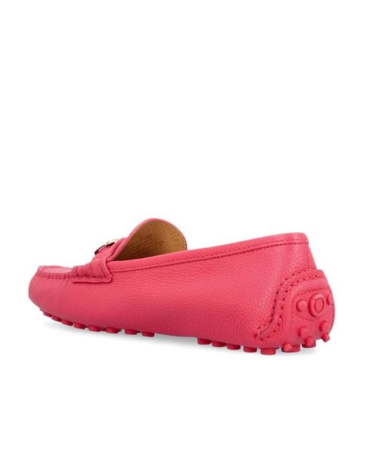 Ferragamo Pink Logo Love Shoes
