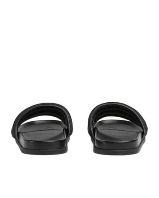 Gucci Black Padded Gg Sandals for men