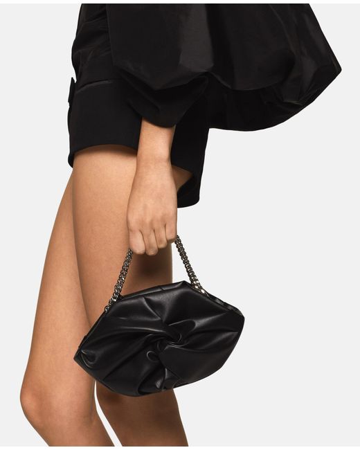 Stella McCartney Black Twist Detailed Chain-Linked Shoulder Bag