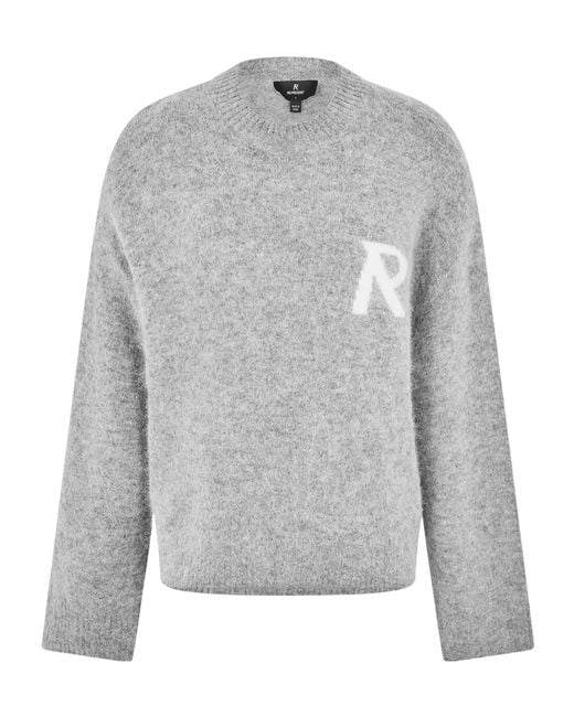 Represent Gray Round-Neck Knitted Top for men