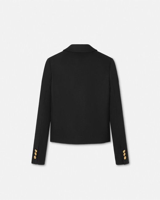 Versace Black Button Cotton Jacket