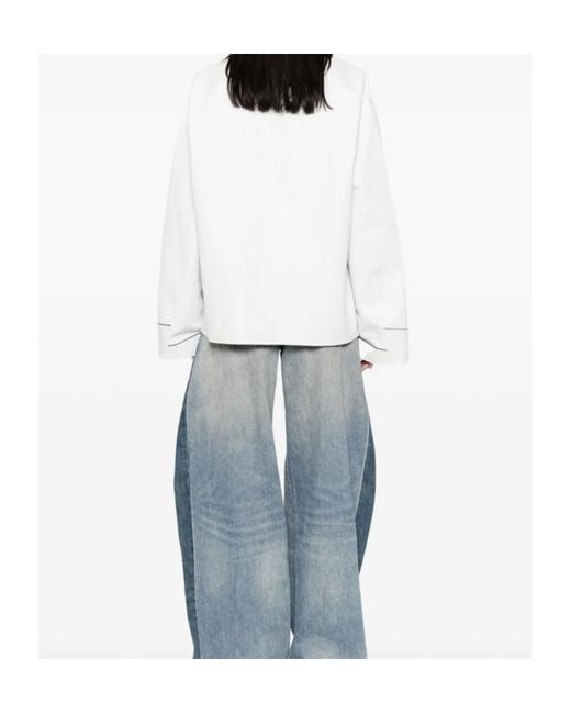 Prada White Nappa Leather Shirt