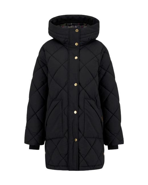 Barbour Black Hooded Cotton Jacket