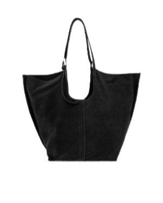 AllSaints Black Textured Tote Bag