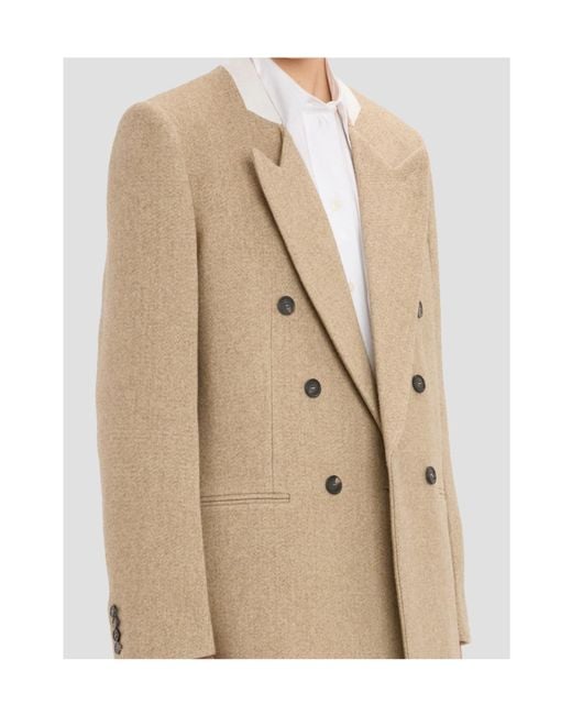 Victoria Beckham Natural Tailored Double-Breasted Blazer