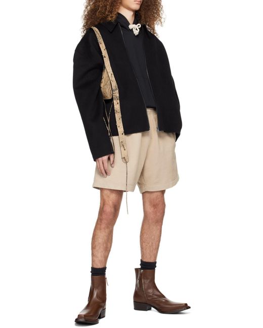 Acne Black Zip-Up Collared Jacket for men