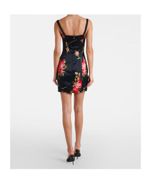 Dolce & Gabbana Red Floral Minidress