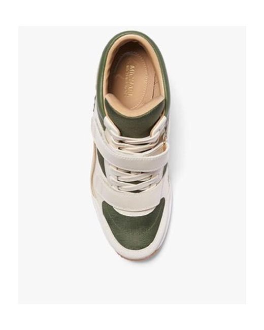 MICHAEL Michael Kors Natural Gentry High-Top Leather Wedge Sneakers