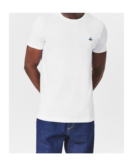 Vivienne Westwood White Crew Neck Short-Sleeved T-Shirt for men