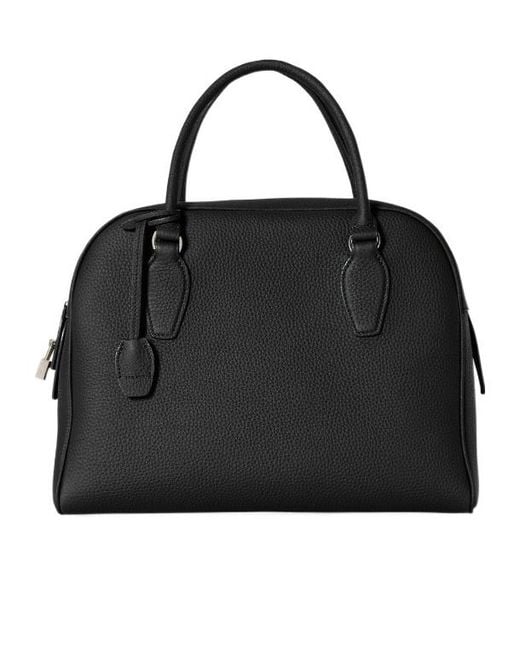 The Row Black India 10.00 Leather Tote Bag