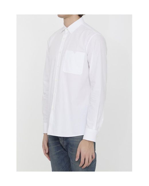 Valentino White Buttoned Long-Sleeved Shirt for men
