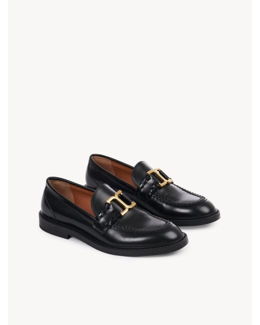 Chloé Black Chloé Marcie Round-Toe Loafers