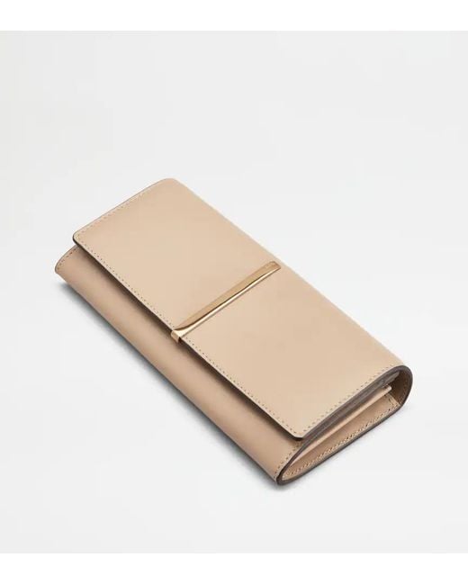 Tod's Natural Snap Wallet