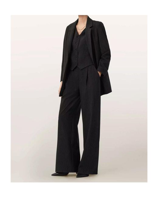 AllSaints Black Long-Sleeved Suit Jacket