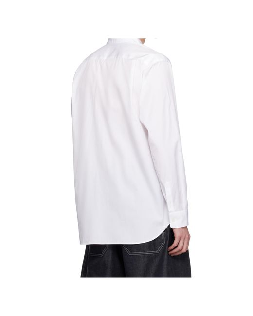 Comme des Garçons White Plain Stripe Shirt for men
