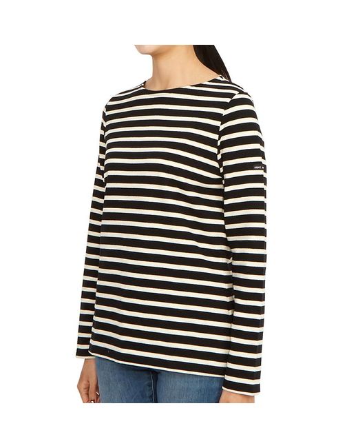 Saint James Black Striped Long-Sleeved T-Shirt