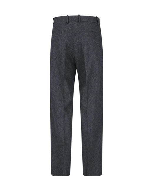 Jil Sander Gray Straight-Leg Casual Trousers for men